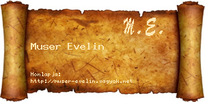 Muser Evelin névjegykártya